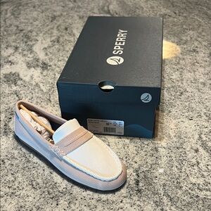 Sperry Tan and Cream Loafers